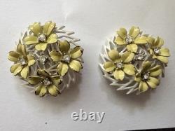Vintage 1958 Crown Trifari Alfred Philippe Flowering Fern DemiParure Jewelry Set