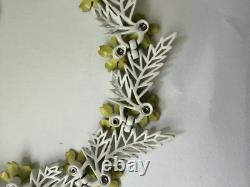 Vintage 1958 Crown Trifari Alfred Philippe Flowering Fern DemiParure Jewelry Set
