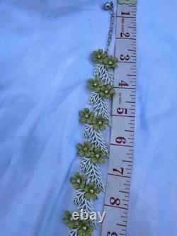 Vintage 1958 Crown Trifari Alfred Philippe Flowering Fern DemiParure Jewelry Set
