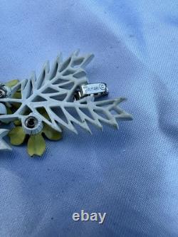 Vintage 1958 Crown Trifari Alfred Philippe Flowering Fern DemiParure Jewelry Set