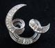 Vintage 1960 Crown Trifari Pin Brooch Rhinestone Swirl Alfred Philippe