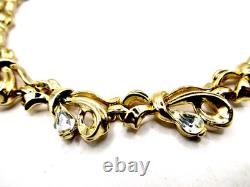 Vintage 50's ALFRED PHILIPPE Crown TRIFARI Rhinestone Ribbon & Bows Necklace Set