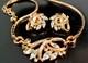 Vintage Alfred Philippe 1940s Trifari Pat. Pend Set Gold Plated Rhinestones