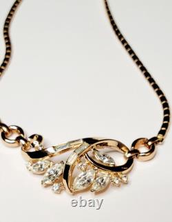 Vintage Alfred Philippe 1940s Trifari Pat. Pend Set Gold Plated Rhinestones