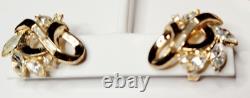 Vintage Alfred Philippe 1940s Trifari Pat. Pend Set Gold Plated Rhinestones