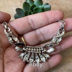 Vintage Alfred Philippe Coronet Crown Wedding Bridal Choker Necklace Silver Tone