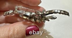 Vintage Alfred Philippe Crown TRIFARI Flower Bouquet Marquise Crystal Brooch DC2