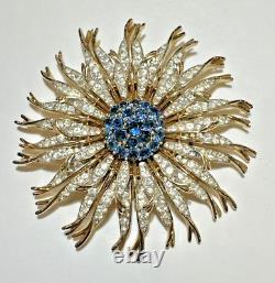 Vintage Alfred Philippe Crown TRIFARI Invisible Set Whimsical Flower Brooch DC2