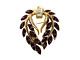 Vintage Alfred Philippe Crown Trifari Amethyst Rhinestone 1940s Flower Brooch