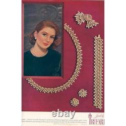 Vintage Alfred Philippe Crown Trifari Chantilly Rhinestone Bracelet 1950s