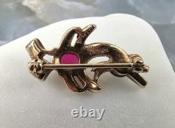 Vintage Alfred Philippe Crown Trifari Duck Pin Brooch Signed With Pat Pend