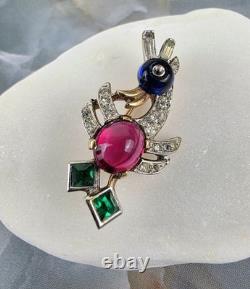 Vintage Alfred Philippe Crown Trifari Duck Pin Brooch Signed With Pat Pend