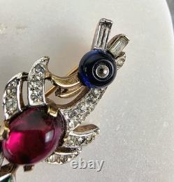 Vintage Alfred Philippe Crown Trifari Duck Pin Brooch Signed With Pat Pend