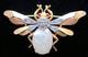 Vintage Alfred Philippe Crown Trifari Fantasia Bee Jelly Belly Pearl Brooch Pin