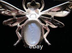 Vintage Alfred Philippe Crown Trifari Fantasia Bee Jelly Belly Pearl Brooch Pin