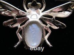 Vintage Alfred Philippe Crown Trifari Fantasia Bee Jelly Belly Pearl Brooch Pin