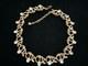 Vintage Alfred Philippe Crown Trifari Gold Scroll Necklace Dangling Rhinestones