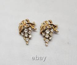 Vintage Alfred Philippe Crown Trifari Grape Cluster Couture Brooches