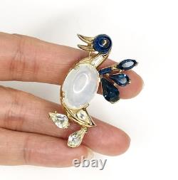 Vintage Alfred Philippe Crown Trifari Jelly Belly Duck Bird Brooch Pin