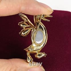 Vintage Alfred Philippe Crown Trifari Jelly Belly Duck Bird Brooch Pin