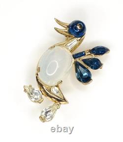 Vintage Alfred Philippe Crown Trifari Jelly Belly Duck Bird Brooch Pin