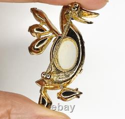 Vintage Alfred Philippe Crown Trifari Jelly Belly Duck Bird Brooch Pin