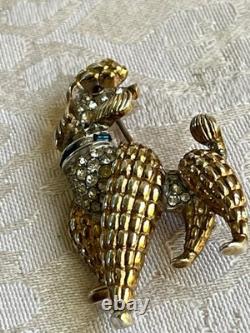 Vintage Alfred Philippe Crown Trifari Paris in Spring French Poodle Brooch
