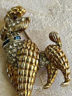 Vintage Alfred Philippe Crown Trifari Paris in Spring French Poodle Brooch