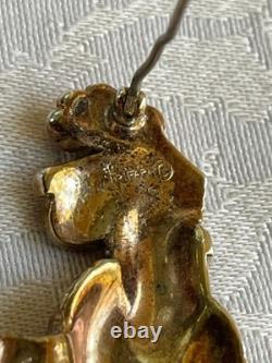 Vintage Alfred Philippe Crown Trifari Paris in Spring French Poodle Brooch