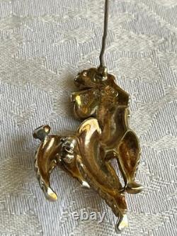 Vintage Alfred Philippe Crown Trifari Paris in Spring French Poodle Brooch