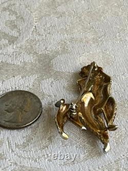 Vintage Alfred Philippe Crown Trifari Paris in Spring French Poodle Brooch