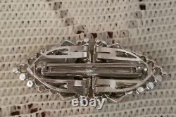 Vintage Alfred Philippe Crown Trifari rhinestone Duette clips brooch pin fur