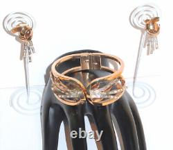 Vintage Alfred Philippe Signed Crown Trifari PAT PEND Meteor Demi Parure 1949