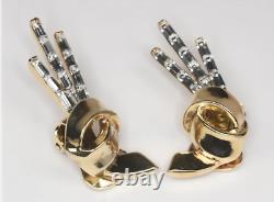Vintage Alfred Philippe Signed Crown Trifari PAT PEND Meteor Demi Parure 1949