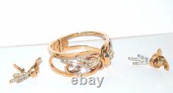 Vintage Alfred Philippe Signed Crown Trifari PAT PEND Meteor Demi Parure 1949