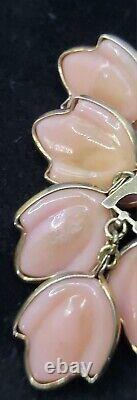 Vintage Alfred Philippe TRIFARI Pat. Pend. Molded Glass Floral Tulip 16 Choker
