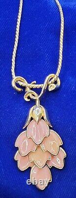 Vintage Alfred Philippe TRIFARI Pat. Pend. Molded Glass Floral Tulip 16 Choker