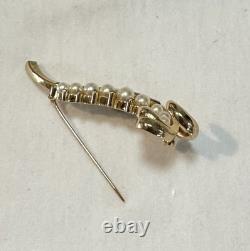 Vintage Alfred Philippe TRIFARI Royal Replica WALES FEATHER Brooch 2.75 (L)