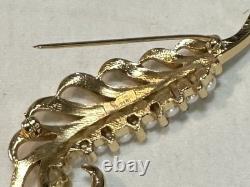 Vintage Alfred Philippe TRIFARI Royal Replica WALES FEATHER Brooch 2.75 (L)