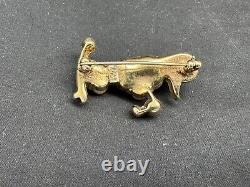 Vintage Alfred Philippe Trifari Faux Pearl Rhinestone Poodle Pat Pend Brooch