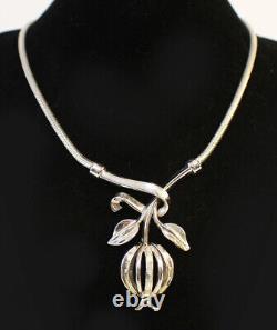 Vintage Alfred Philippe Trifari Forbidden Fruit Rhinestone Choker Snake Necklace