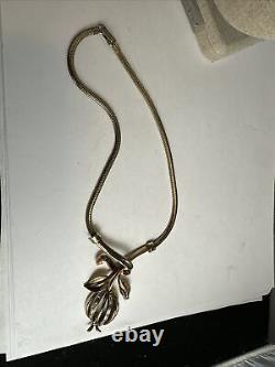Vintage Alfred Philippe Trifari Forbidden Fruit Rhinestone Choker Snake Necklace