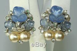 Vintage Alfred Philippe Trifari Fruit Salad Clip Earrings