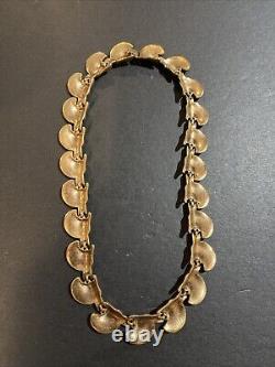 Vintage Alfred Philippe Trifari Gold Tone Rhinestone Choker Necklace