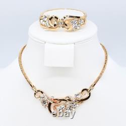 Vintage Alfred Philippe Trifari Pat. Pend. Promenade Necklace and Bracelet 1952