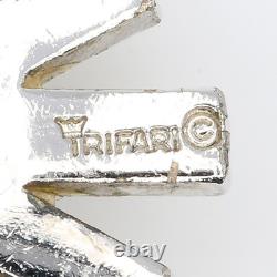 Vintage Alfred Philippe Trifari Radiance Rhinestone Thistle Flower Brooches 1950