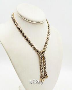 Vintage Alfred Philippe for Trifari Runway Statement Lariat Tassel Necklace 1950