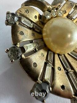 Vintage Brooch Trifari Fur Clip Alfred Philippe Dream Shell Sterling Rare 1940s
