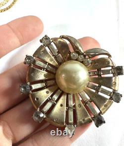 Vintage Brooch Trifari Fur Clip Alfred Philippe Dream Shell Sterling Rare 1940s