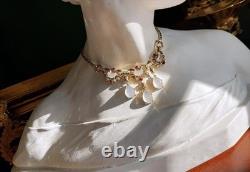 Vintage C1949 Trifari Alfred Philippe Claire De Lune Moonstone Necklace Clips